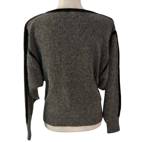 Vintage IB Diffusion Size S Sweater Boatneck Dolman Sleeve Silk Angora Lambswool - Picture 2 of 5